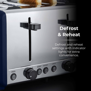 Tower Sera Midnight Blue 4 Slice Toaster